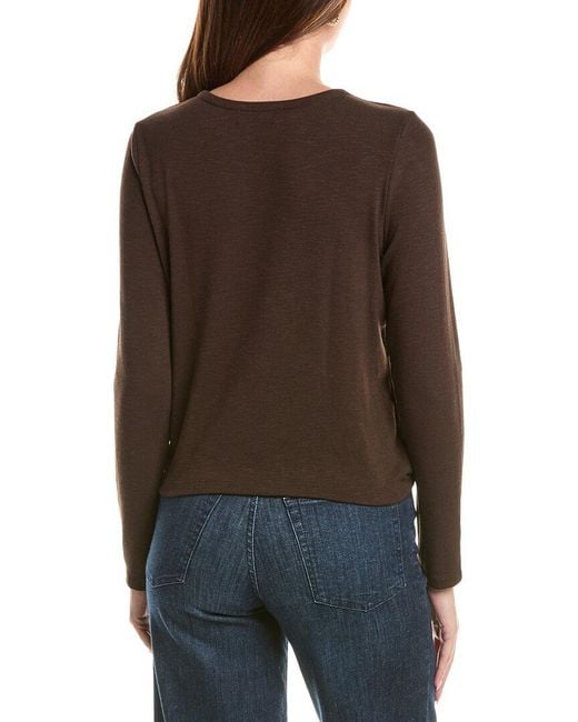 Michael Stars Black Janet Surplice Top