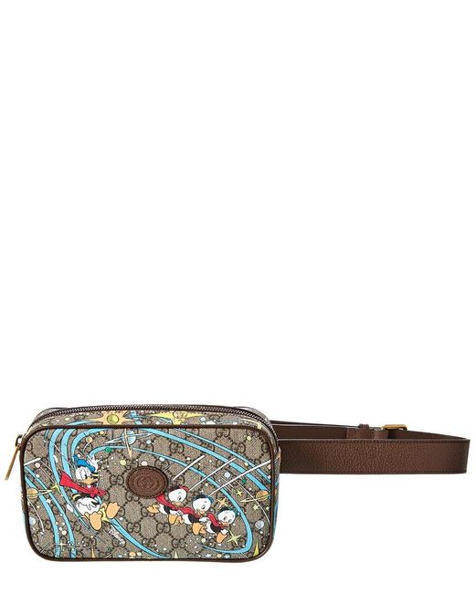 Gucci Multicolor X Disney Donald Duck GG Supreme Canvas & Leather Belt Bag