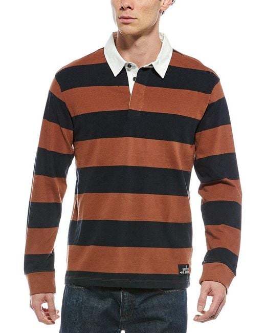 Scotch & Soda Brown Rugby Polo Shirt for men