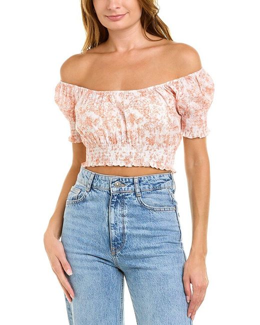 Caroline Constas Blue Cornelia Top