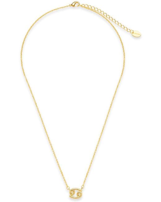 Sterling Forever Metallic 14k Plated Zodiac Necklace