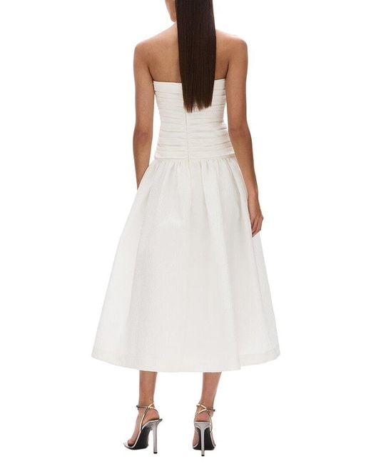 Rachel Gilbert White Sophia Flared Dress