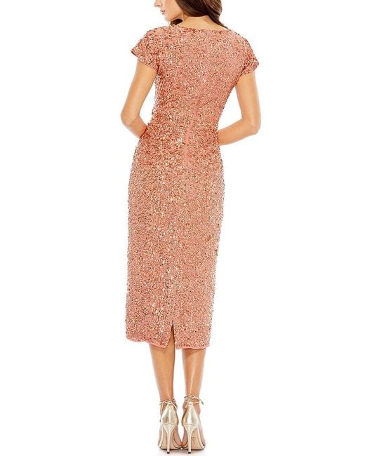 Mac Duggal Multicolor Sequined Wrap Dress