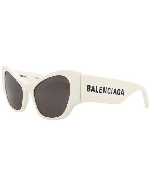 Balenciaga White 56Mm Sunglasses