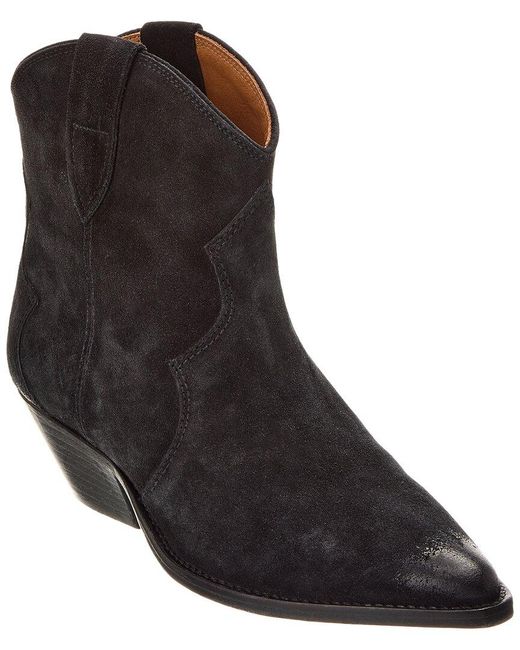 Isabel Marant Black Dewina Suede Bootie