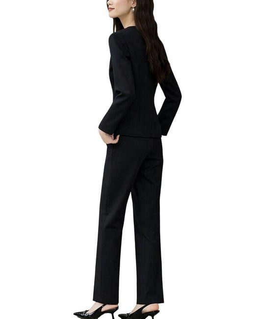 FLORIDA CLOTHING Black 2Pc Jacket & Pant Set