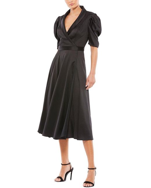 Mac Duggal Black Tea Length Dress