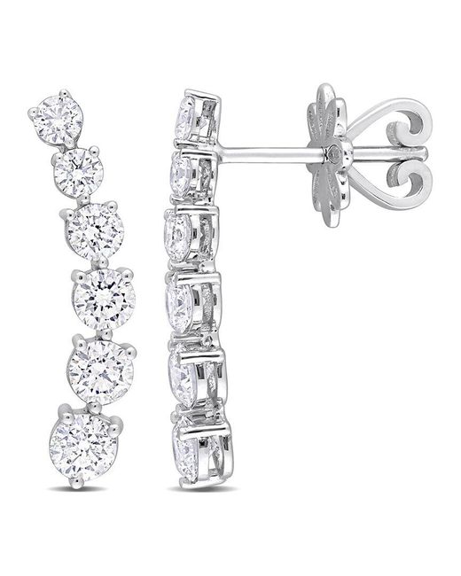 Rina Limor White 14k 1.53 Ct. Tw. Diamond Graduated Drop Earrings