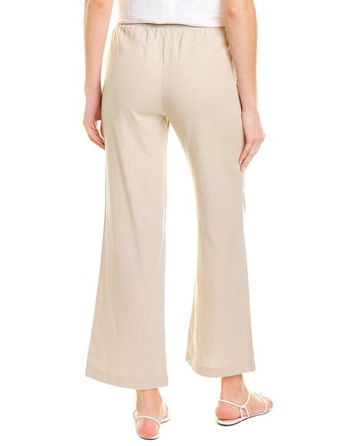 Ellen Tracy Wide Leg Linen-blend Pant 