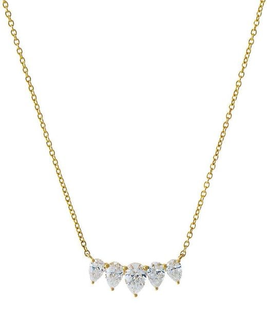 By Adina Eden Metallic 14K 0.80 Ct. Tw. Lab-Grown Diamond Necklace