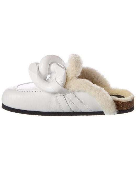 J.W. Anderson White Chain Leather Mule