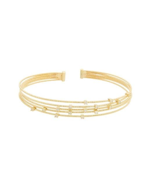 Meshmerise Metallic 18k Over Silver Mesh Bangle Bracelet