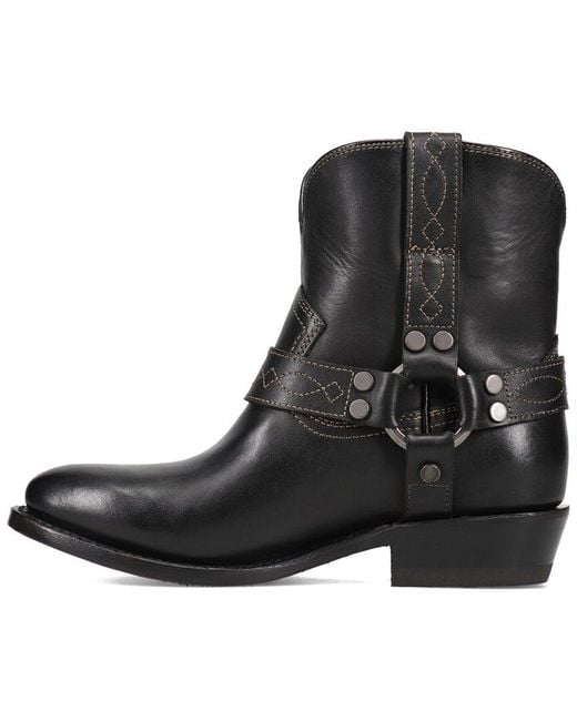 Frye Black Billy Harness Leather Bootie