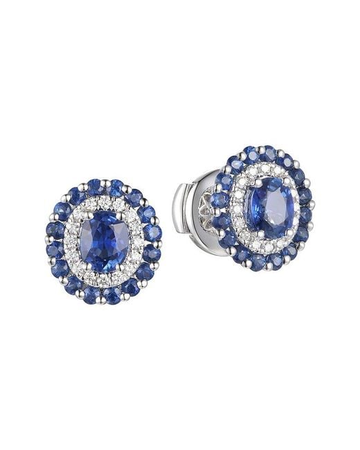 Gregg Ruth Blue 14K 1.57 Ct. Tw. Diamond & Sapphire Earring