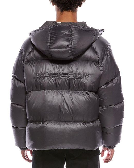 Khrisjoy Gray Puffer Bomber Jacket for men