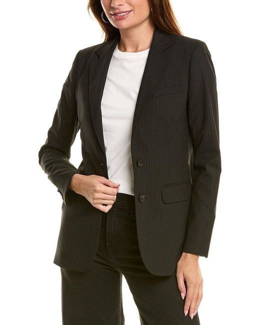 The Kooples Black Wool-Blend Blazer