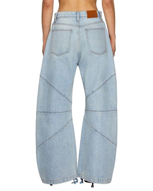 EB DENIM Blue Freddy Cropped Barrel Jean