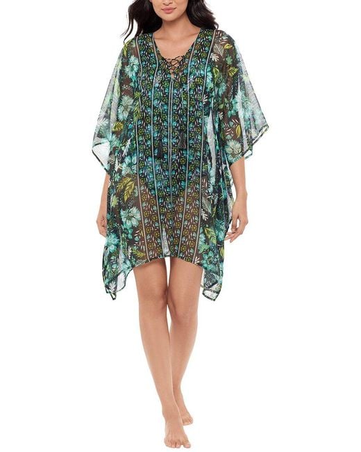 Miraclesuit Green Florica Caftan Cover Up