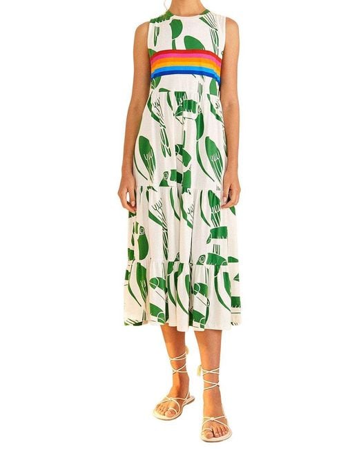 Farm Rio Green Midi Dress