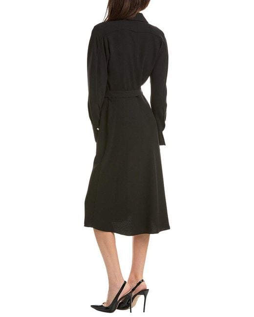Vince Black Belted Shirtdress