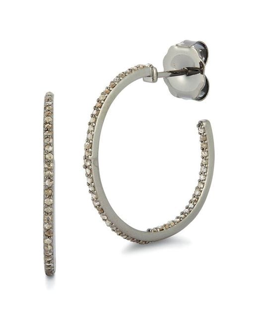 Banji Jewelry Metallic Silver 0.77 Ct. Tw. Diamond Earrings