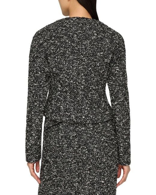 Lafayette 148 New York Black Double Breasted Asymmetric Fit Wool-Blend Jacket