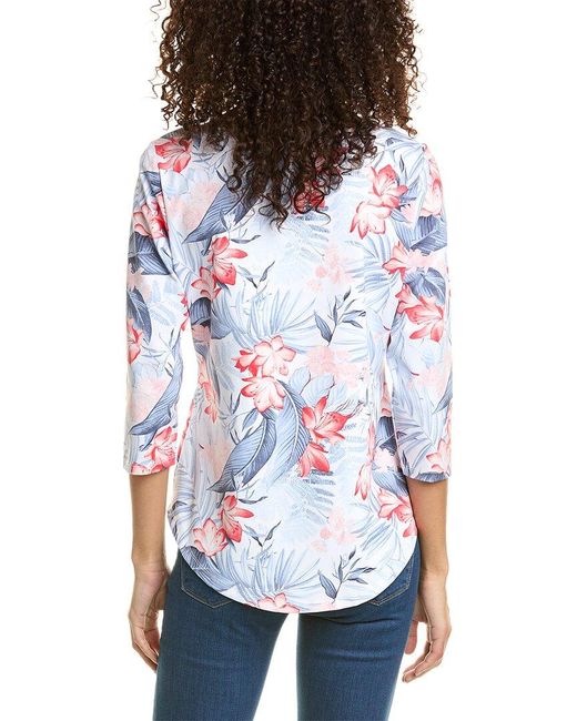 Tommy Bahama White Aubrey Delicate Flora Top