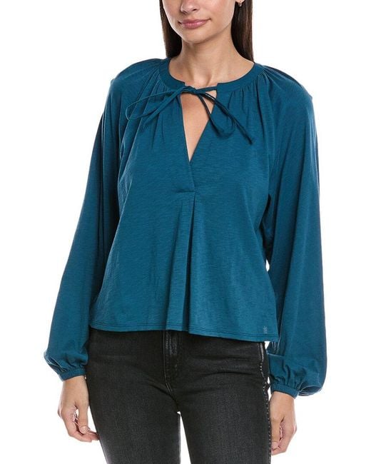 Nation Ltd Blue Chiara Top
