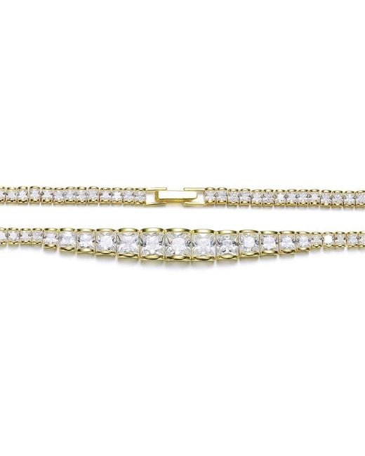 Rachel Glauber Metallic 14K Over Necklace