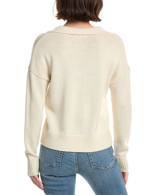 Rag & Bone Natural Gretchin Wool-Blend Polo Sweater