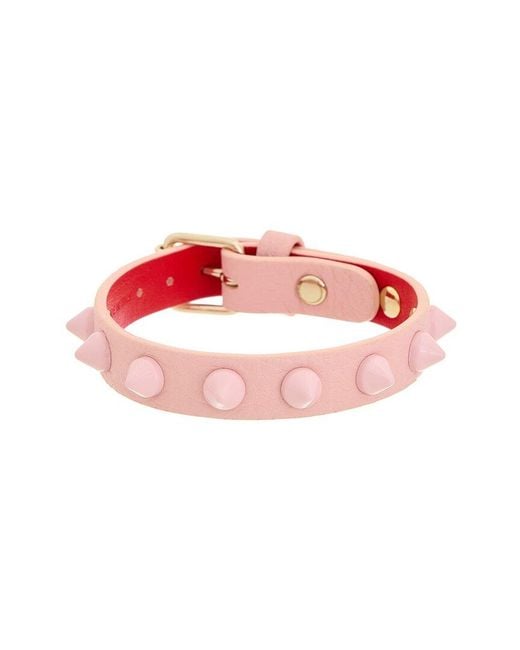 Christian Louboutin Pink Loubilink Leather Bracelet