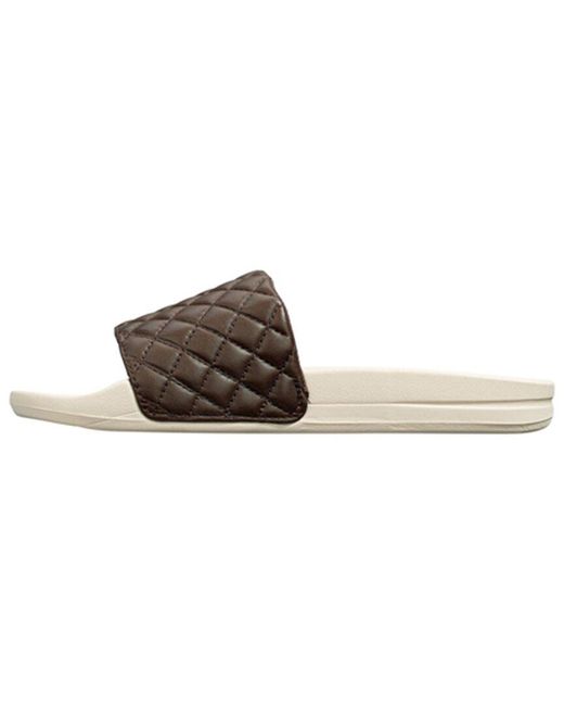 Athletic Propulsion Labs Brown Lusso Leather Slide