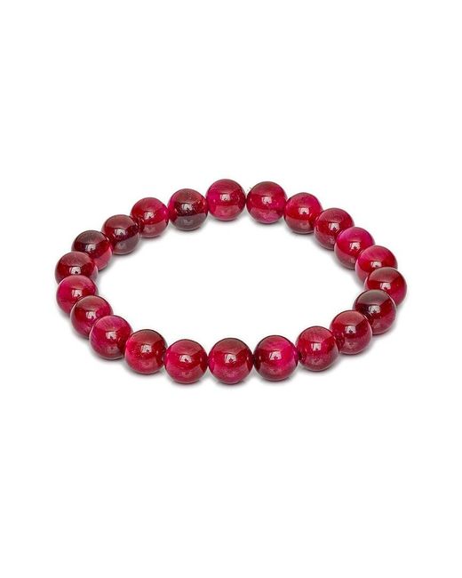 jean claude Pink Jewelry Tiger Eye Bead Stretch Bracelet for men