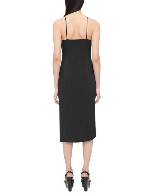 Theory Black Overlap Dress