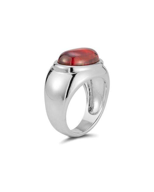 Chloe and Madison White Jewelry Cz Signet Ring
