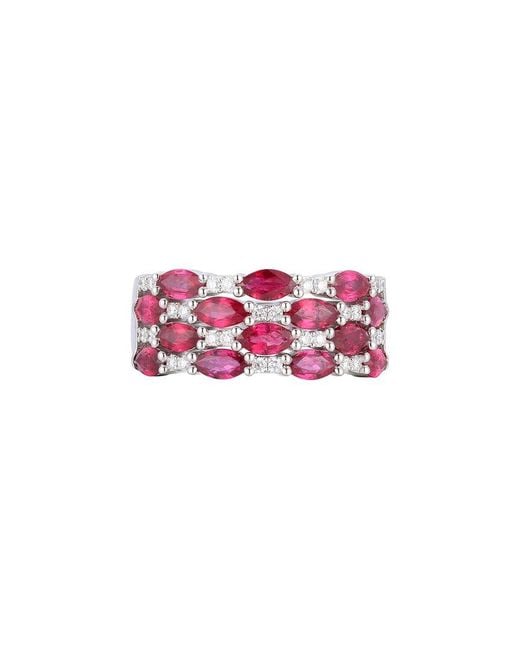 Gregg Ruth Pink 14K 2.70 Ct. Tw. Diamond & Ruby Band