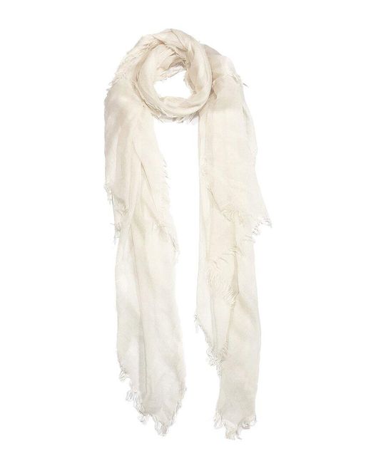 Blue Pacific White Bliss Cashmere Scarf