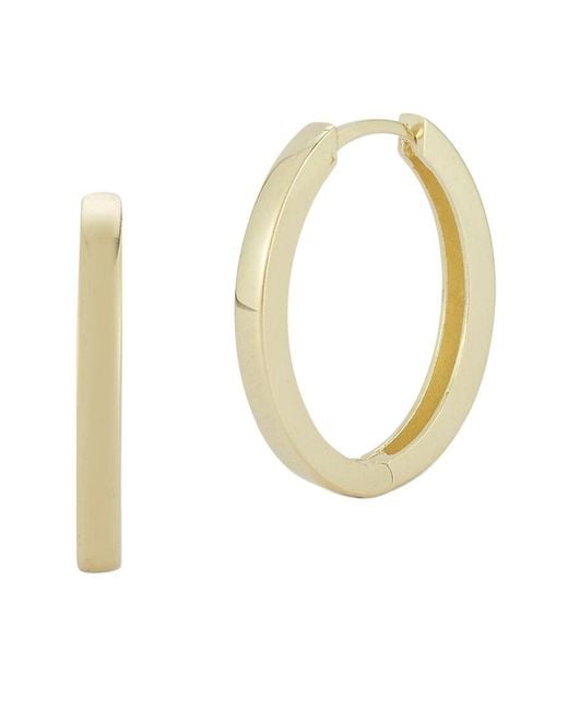Ember Fine Jewelry White 14k Oval Huggie Earrings