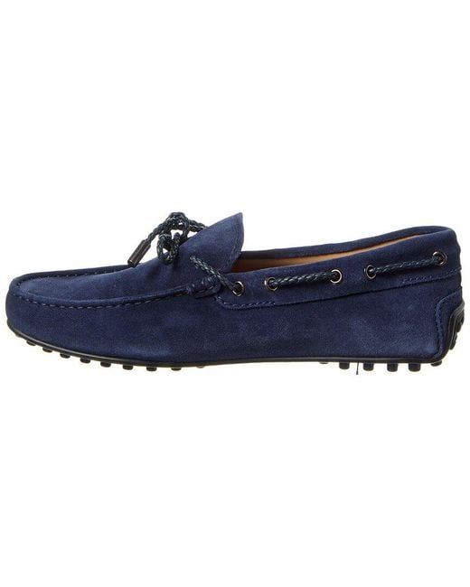 Tod's Blue Gommino Suede Loafer for men