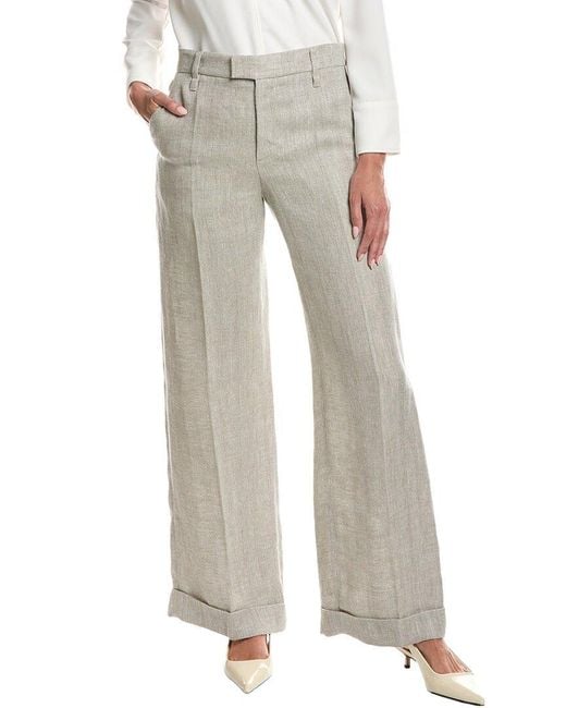 Brunello Cucinelli Gray Linen Pant