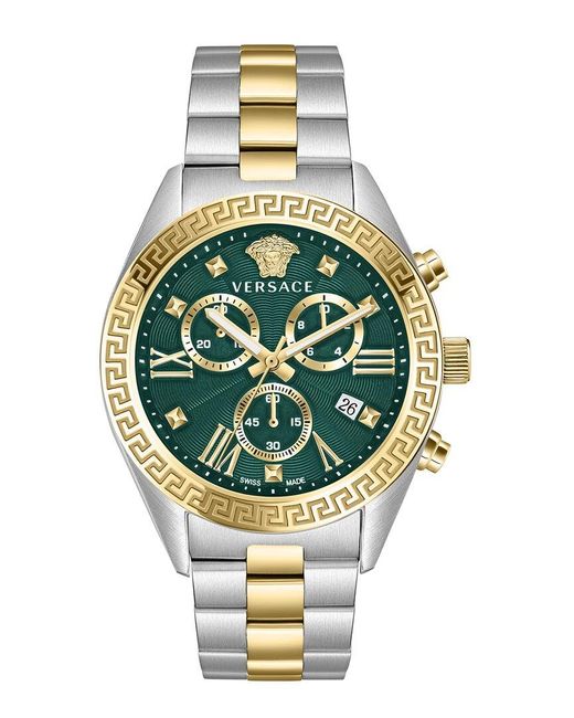 Versace Metallic Greca Chrono Watch