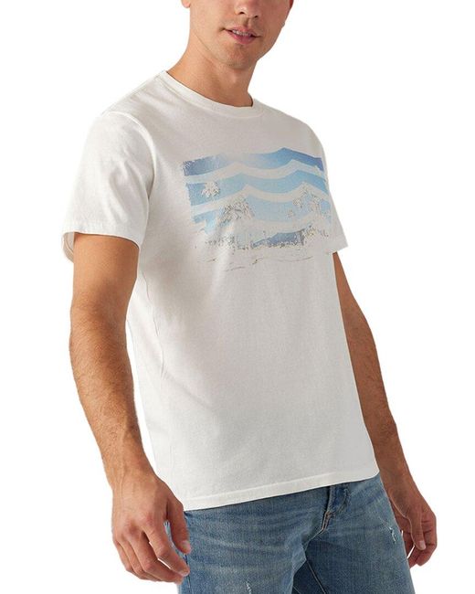 Sol Angeles Gray Riviera Waves Crew T-shirt for men