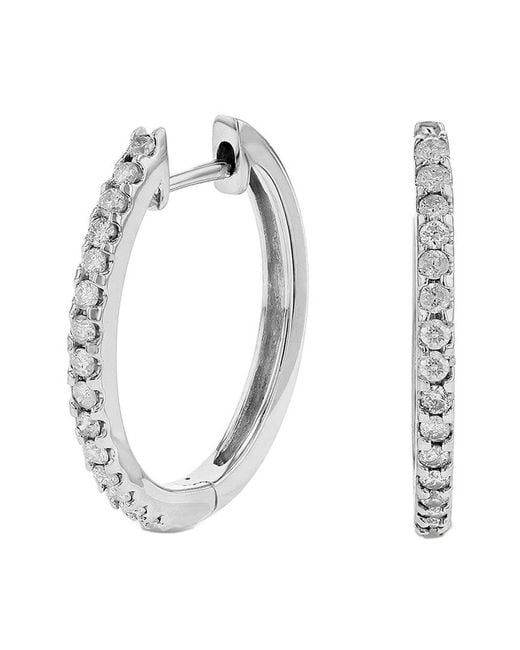 LEVARON White 14K 0.50 Ct. Tw. Diamond Earrings