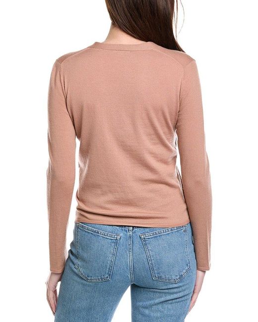Vince Blue Slim Button Wool-Blend Cardigan