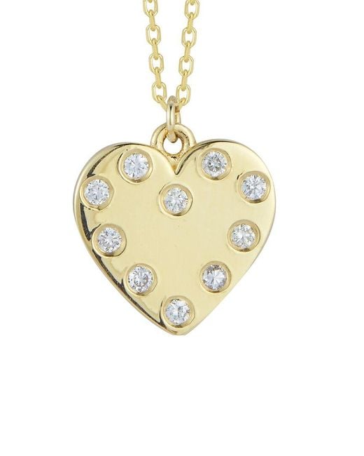 Ember Fine Jewelry Metallic 14k Heart Necklace