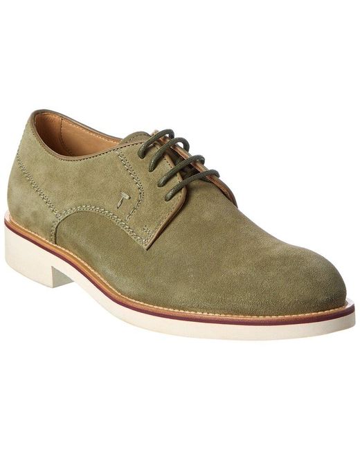 Tod's Green Suede Derby for men