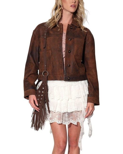 Walter Baker Brown Larissa Leather Jacket