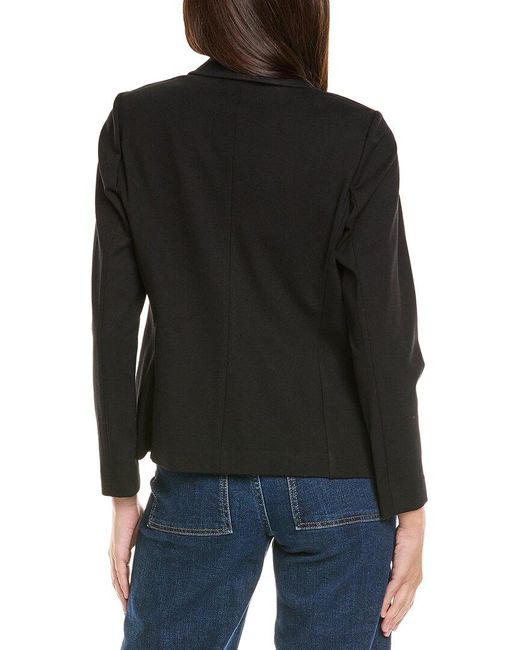 Jones New York Black Faux Double-Breasted Jacket
