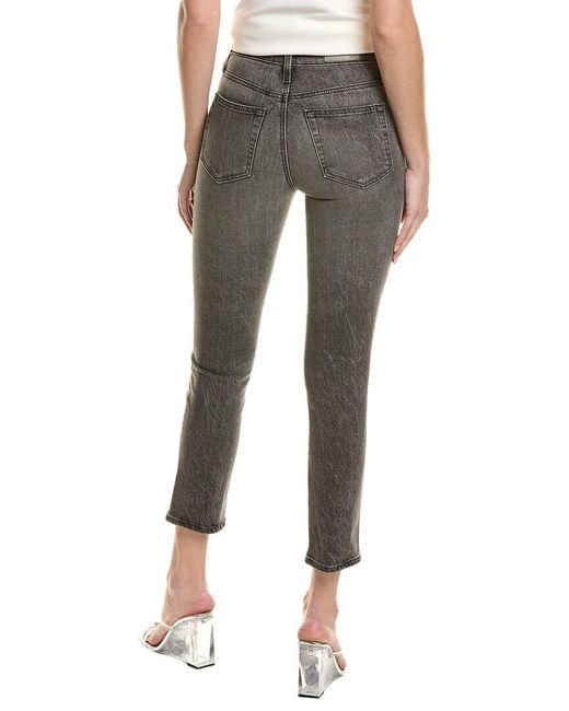 AG Jeans Gray Isabelle High-rise Straight Crop Jean