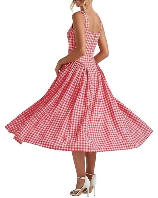 Monique Lagarde Red Midi Dress